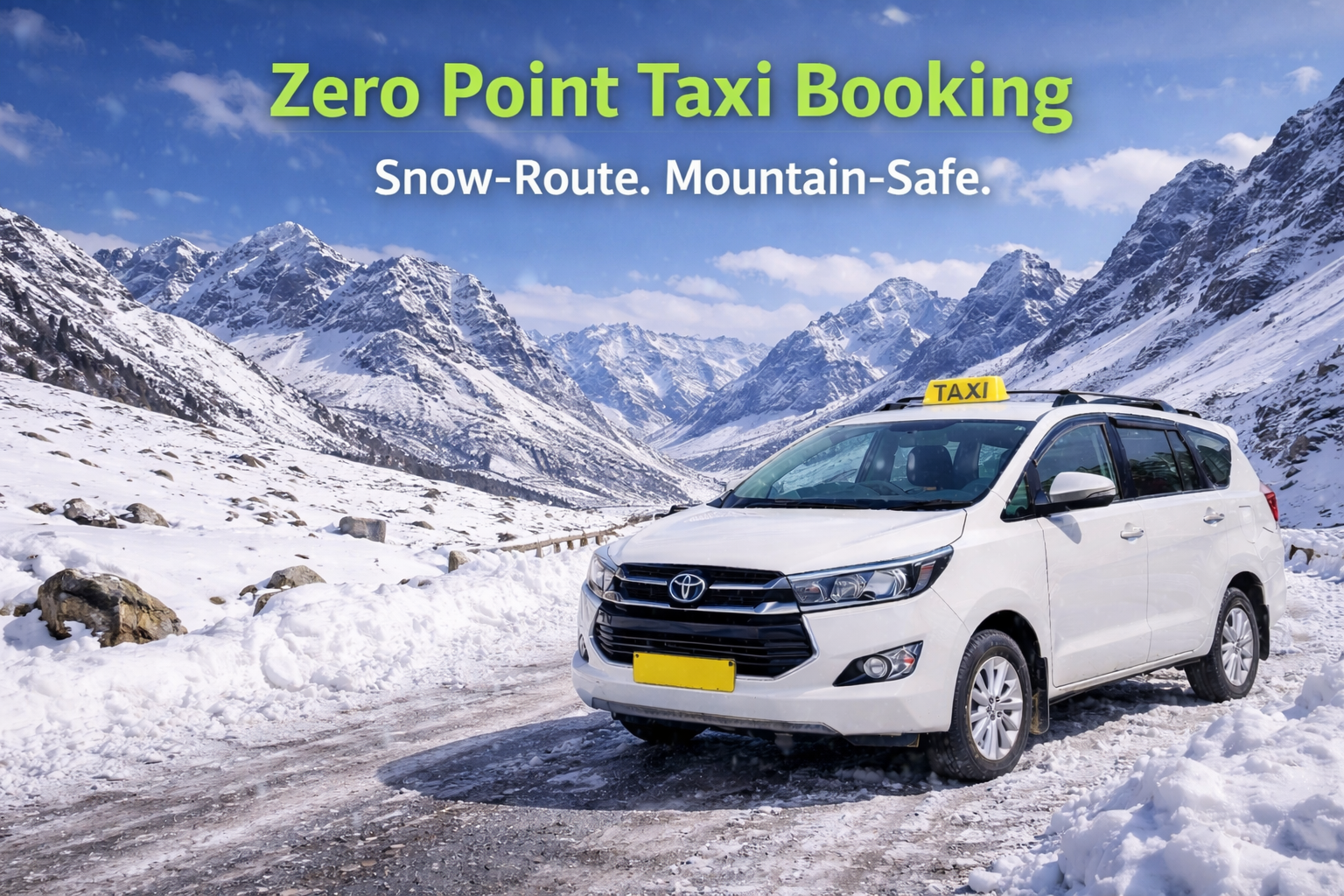 Zero Point Taxi Booking | Safe Snow-Route Cabs in North Sikkim